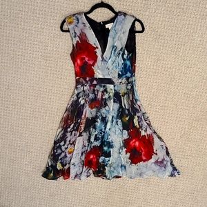 Silk floral dress